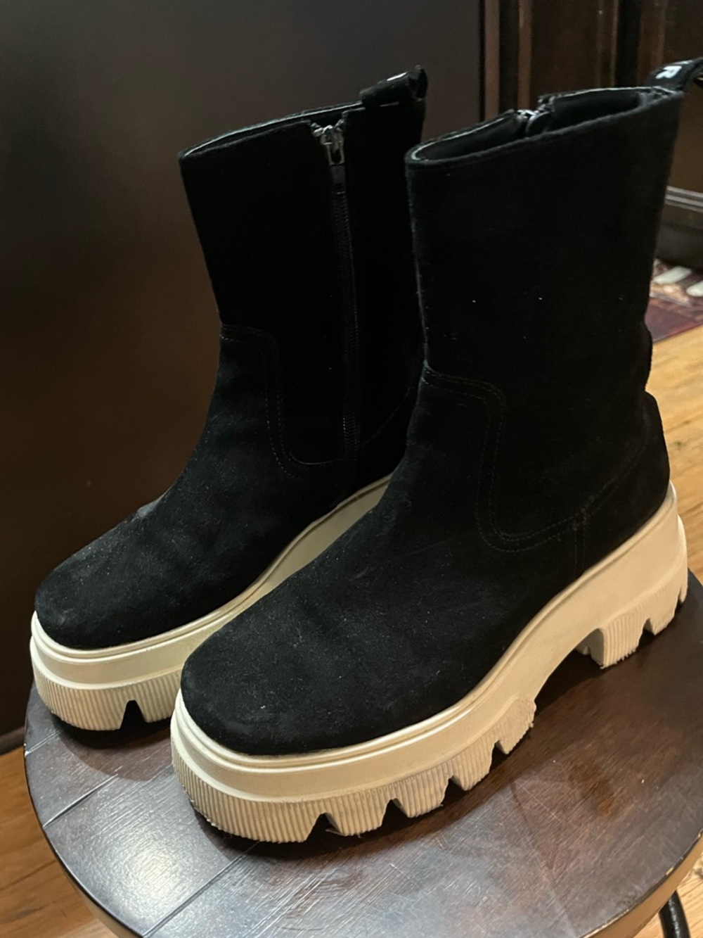 Each x Other Dollaro Platform Ankle Boots Black Size 38 Chunky Lug Sole